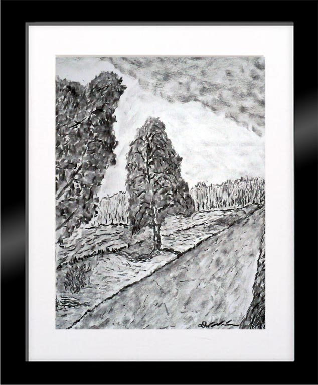 Dirk Nienemann, Künstler Holzkohlezeichnungen, Lehrte Hannover, Drucke Holzkohlezeichnungen,Abstrakte, Landschaft, Stillleben
